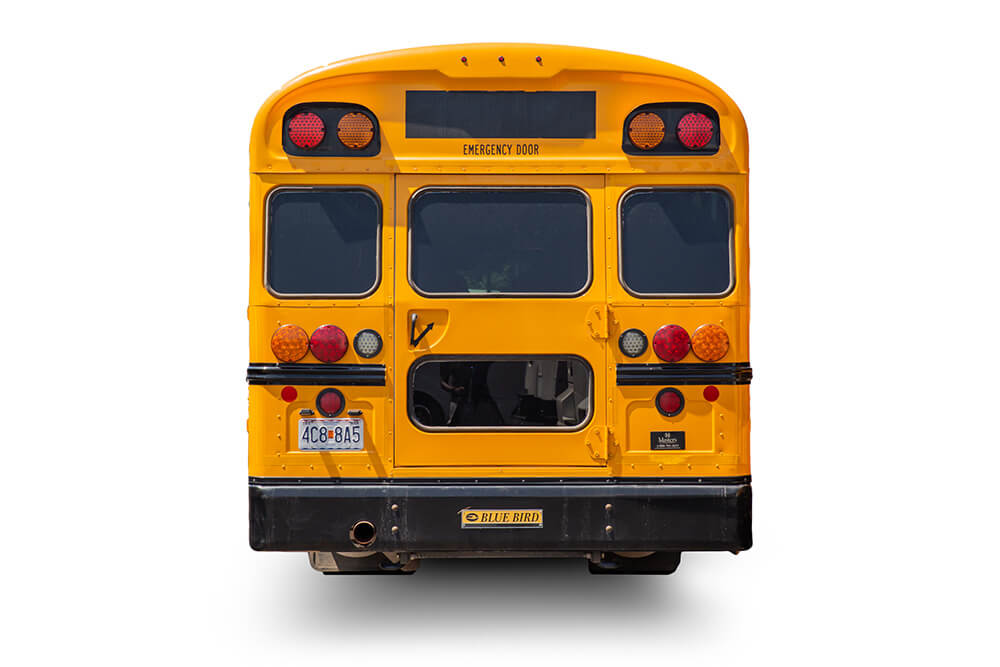 school bus rear view