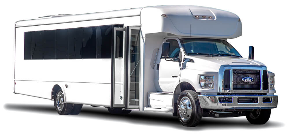 large shuttle bus for rent in dallas