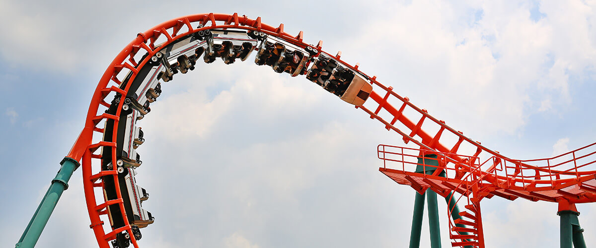 roller coaster at orlando amusement park
