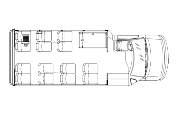 2022 Chevy G3500 Glaval Titan 14 Passenger Vehicle 3 1 1