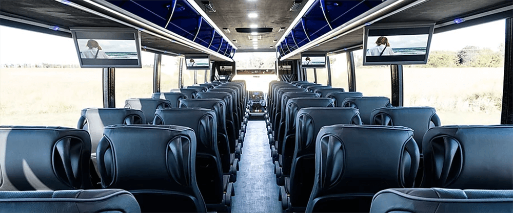 luxury interior inside new commercial bus for sale