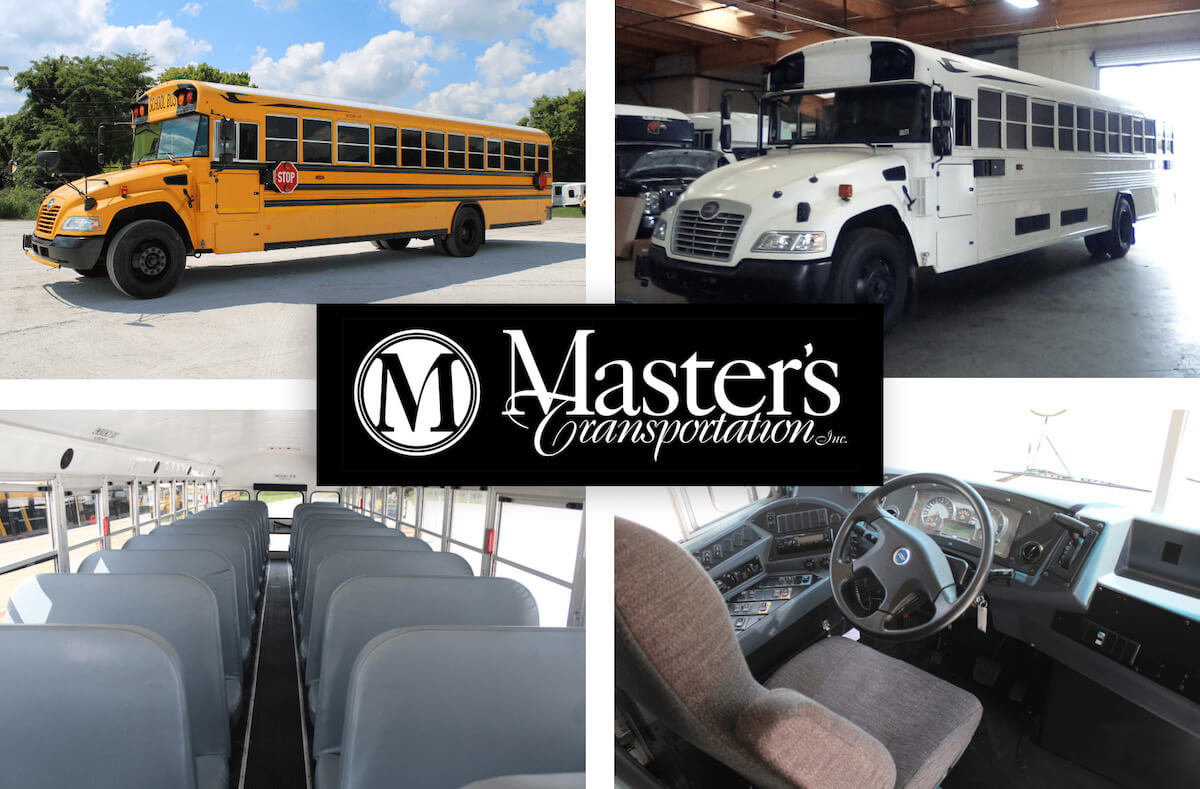 used school bus exterior and interior features
