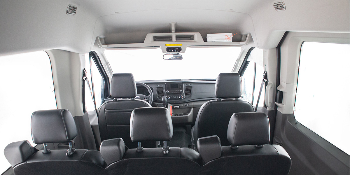 Row seating inside passenger van for sale in Dallas, TX 