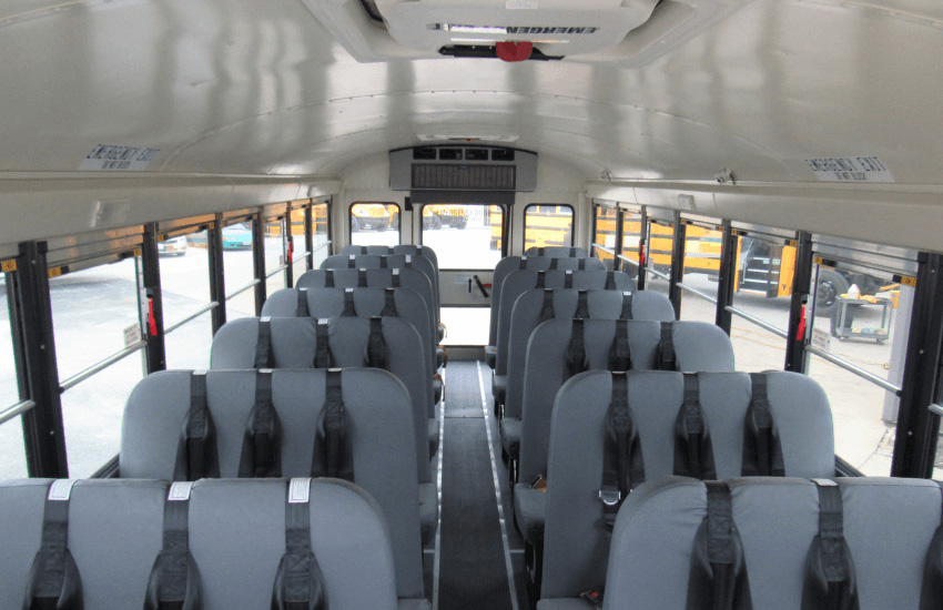 71 passenger school bus interior