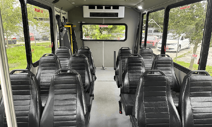 used commercial bus interior