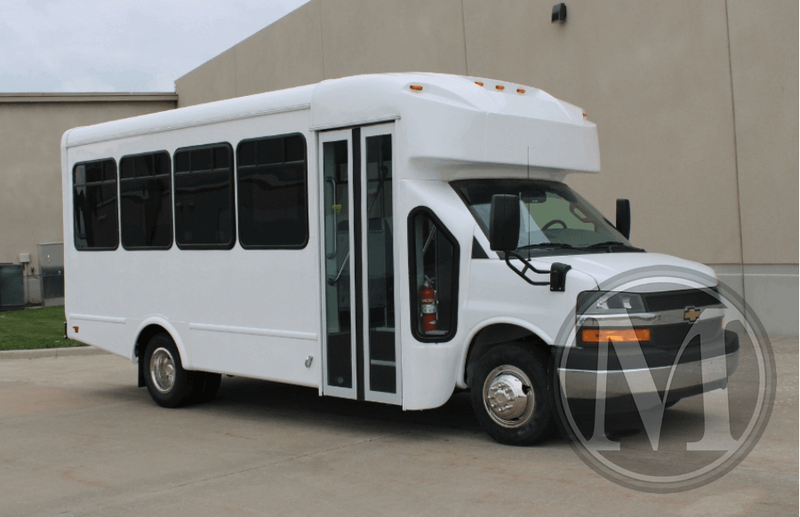 2022 chevy g3500 glaval titan 14 passenger rear luggage area new commercial bus 1
