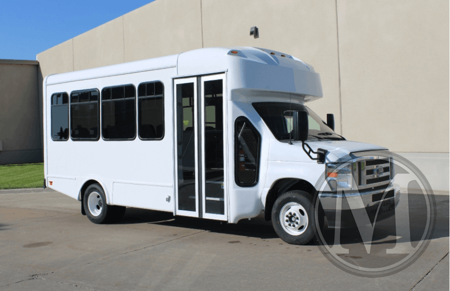 2024 ford e450 glaval universal 13 passenger luggage rack new commercial bus 1