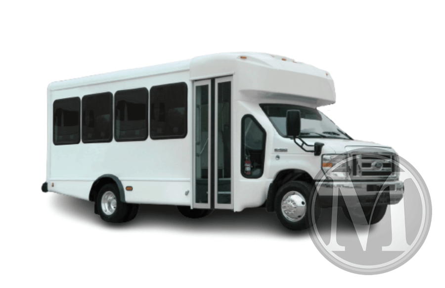 2024 ford e450 glaval universal 14 passenger dedicated rear luggage area new commercial bus 1